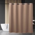 thumbnail image 2 of Solid Color Imitation Flax Fabric Bathroom Shower Curtain Waterproof Shower Curtain Liner Bath Screen Curtain For Bathroom Gift, 2 of 6