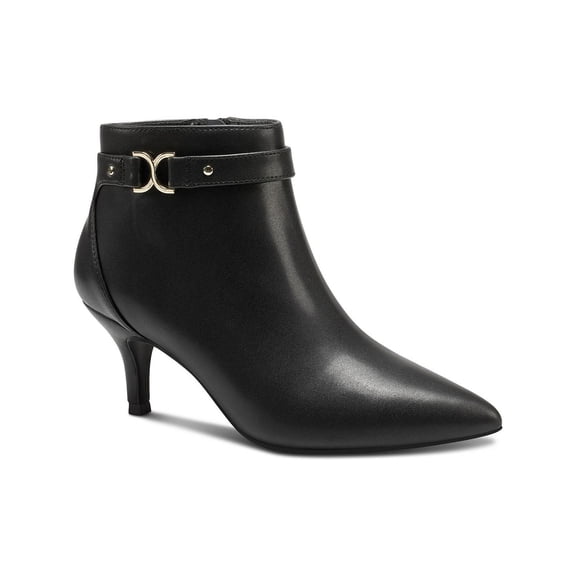 Charter Club Womens Ulyssa  Pointed Toe Faux Leather Booties