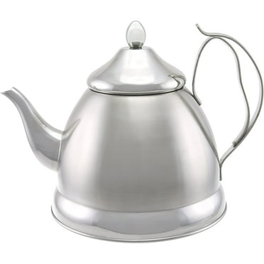 Creative Home Nobili-Tea 2.0 Qt Stainless Steel Tea Kettle with Removable Infuser, Brushed Finish