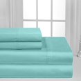 thumbnail image 2 of Oxford Collection 600 Thread Count Deep Pocket Egyptian Quality Cotton Solid Sheet Set (Twin Extra Long, Aqua), 2 of 3
