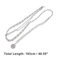 thumbnail image 3 of Unique Bargains 1 Pc Waist Chain Fashion Adjustable Waist Cord for Women White Silver Tone, 3 of 6
