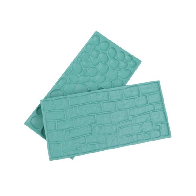 Leutsin 3D Cake Decoration Pattern Mold 2pcs Fondant Printing Mold Set