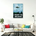thumbnail image 2 of I Want To Believe - Framed TV Show Poster (Ufo / X-Files) (Size: 25" X 37") (Shiny White Aluminum Frame), 2 of 6
