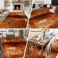 thumbnail image 5 of Burnt Orange Area Rug 5x7 FT, Non Slip Bedroom Throw Carpet, Retro Oil Painting Modern Abstract Art Aesthetics Washable Soft Floor Carpet Non-Shedding Rug for Dining Room Bedside Classroom Desk, 5 of 9