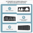 thumbnail image 4 of 10'×20' Outdoor Louvered Pergola, Aluminum Outdoor Louvered Pergola Patio with Adjustable Roof for Outdoor Deck, Backyard, Garden, 4 of 6