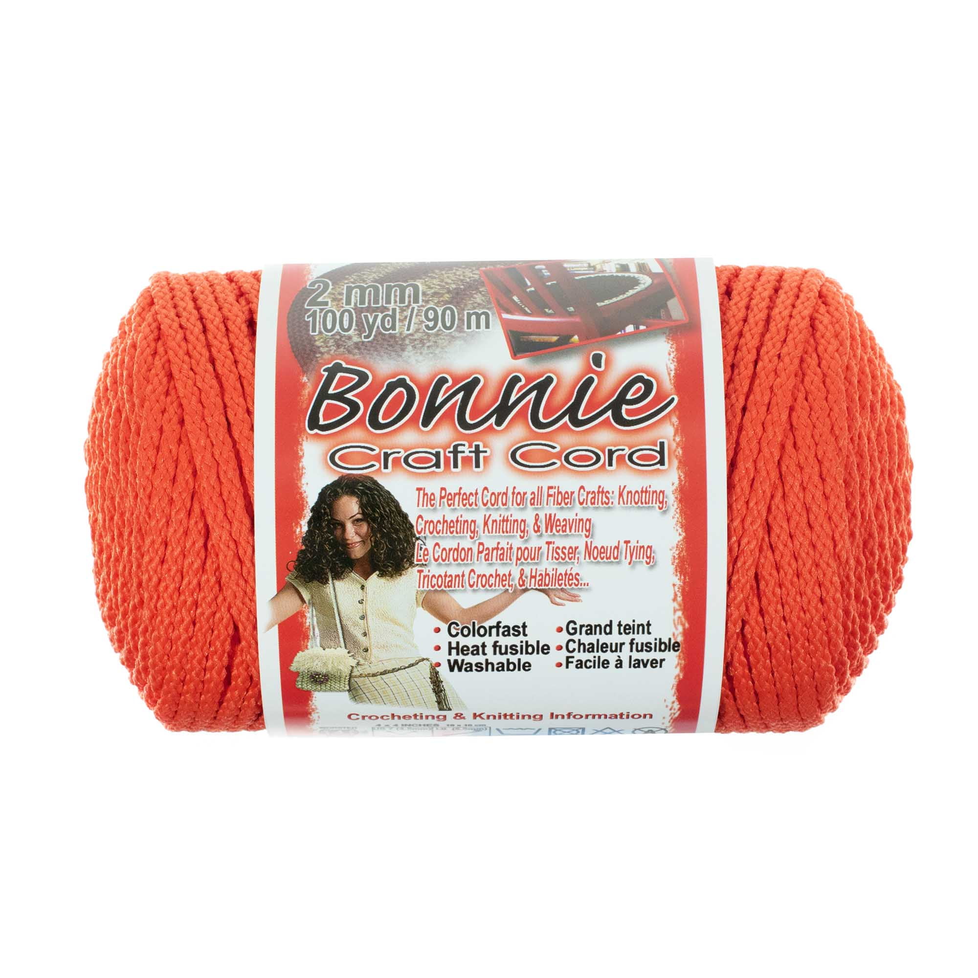 2mm Bonnie Crafting Cord in Many Colors - 100 Yard Spools - Great for  Macrame, Crochet, and Knitting 