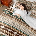 thumbnail image 4 of Homewish Ancient Bohemain Aztec 7-Piece Twin Bedding Sets,Rustic Western Tribal Bedding Comforter Set,Brown Beige Sheet Sets For Kids,Luxury Bedroom Decor Reversible, 4 of 8