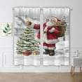 thumbnail image 5 of Yipa Christmas Blackout Window Treatments Slot Top Window Drapes Rod Pocket Window Curtain Panel Style-F W:51" x H:63", 5 of 6