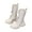 Beige, variant on Girls' Riding Boots, Lace Up Fall Leather Side Zipper Knee High Boots Beige Size 1 (Big Kids)