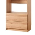 thumbnail image 4 of Benjara Dee Modular Closet System- 1 Metal Hanging Rod and 2 Drawer- Oak Brown, 4 of 6