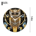 thumbnail image 2 of 14 Inch Wall Clock Battery Operated Silent Clock Decorative for Office, Kitchen, Outdoor, Living Room，Owl with Dream Catcher Adorable, 2 of 4