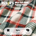 thumbnail image 3 of Vulcanodon Mens Fleece Pajama Pants, Ultra Soft Plaid Lounge Pants with Pockets Button Fly Sleep Bottoms(GREEN WHITE PLAID, S), 3 of 6
