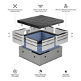 thumbnail image 7 of Wave Garda 4-Person Square Eco Foam Hot Tub, EnergySave Bundle | 70-Jet Spa | Graphite Gray, 7 of 7