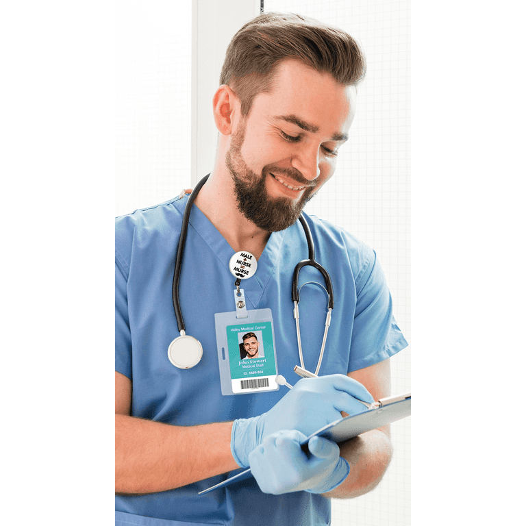 ID Avenue male Nurse Retractable ID Badge Reel