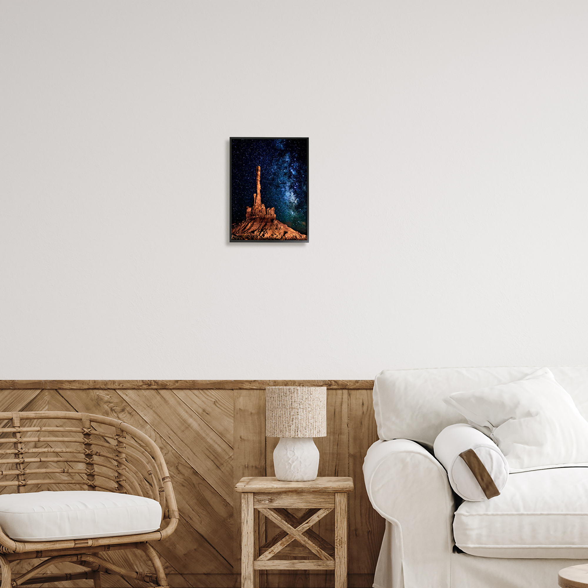 Stupell Industries Nebula & Desert Buttes Fairy Tales & Fantasy Photography Black Framed Art Print Wall Art, 11 x 14