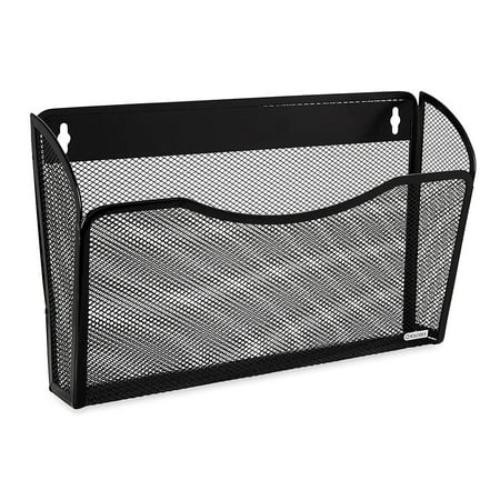 Rolodex Single Pocket Wire Mesh Wall File, Letter Size, Black
