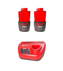 Milwaukee 2566-22 M12 FUEL 1/4" High Speed Ratchet Kit – Cordless, Compact, Brushless Motor, with (2) 12V REDLITHIUM Batteries, Charger, and Carrying Case