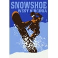 thumbnail image 4 of Snowshoe, West Virginia, Colorblock Snowboarder (1000 Piece Puzzle, Size 19x27, Challenging Jigsaw Puzzle for Adults and Family, Made in USA), 4 of 4