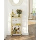 thumbnail image 3 of Carrito de bar VASAGLE Home Serving con estante de 3 niveles de acero dorado pálido, 3 of 9