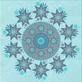 thumbnail image 1 of Ahgly Company Machine Washable Indoor Square Transitional Blue Koi Blue Area Rugs, 7' Square, 1 of 7