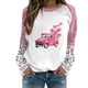 thumbnail image 1 of Gibobby Sudadera con forro polar Mujer Sudadera informal de manga larga con cuello redondo y estampado de amor del día de San Valentín para mujer (estilo 4)(Rosa, XL), 1 of 4