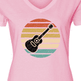 thumbnail image 4 of Inktastic Guitar Music Gift for Guitarist Musician Women's V-Neck T-Shirt, 4 of 5