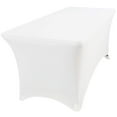 thumbnail image 4 of Iceberg ICE16523 Stretch Fabric Table Cover, White - 72 x 30 in., 4 of 6