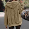 thumbnail image 5 of Women's Winter Fleece Jacket Zip Up Hooded Sherpa Fuzzy Coat Solid with Pockets Warm Fluffy Outerwear, 5 of 6