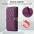 thumbnail image 5 of SaniMore for Samsung Galaxy S23 Ultra Case, Zipper Purse [Card Holders] Magnetic Clasp Flip Kickstand Wrist/Crossbody Lanyard PU Leather Wear-resistant Full Protective Wallet Shell, Darkpurple, 5 of 10