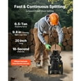 thumbnail image 3 of KFFKFF Electric Log Splitter, 6.5-Ton Wood Splitting Machine, 1500W 15-Amp Motor, Portable Design with 6" Wheels, Ideal for Firewood Processing, Safe and Efficient Operation, 3 of 9