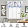 thumbnail image 5 of Kitchen Valances for Window, Watercolor Jellyfish Starfish Seaweed Light Filtering Rod Pocket Valance Curtain, Coral Marine Life on White Short Curtains Window Topper for Bedroom Living Room 42x12in, 5 of 9