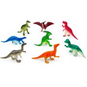 Plastic Mini Toy Dinosaur Figures for Kids and Toddler Education Best for Birthday Party Favors(D 8pcs)
