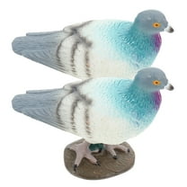 2pcs Simulated Plastic Pigeons Realistic Pigeons Home Decoration Garden Ornaments