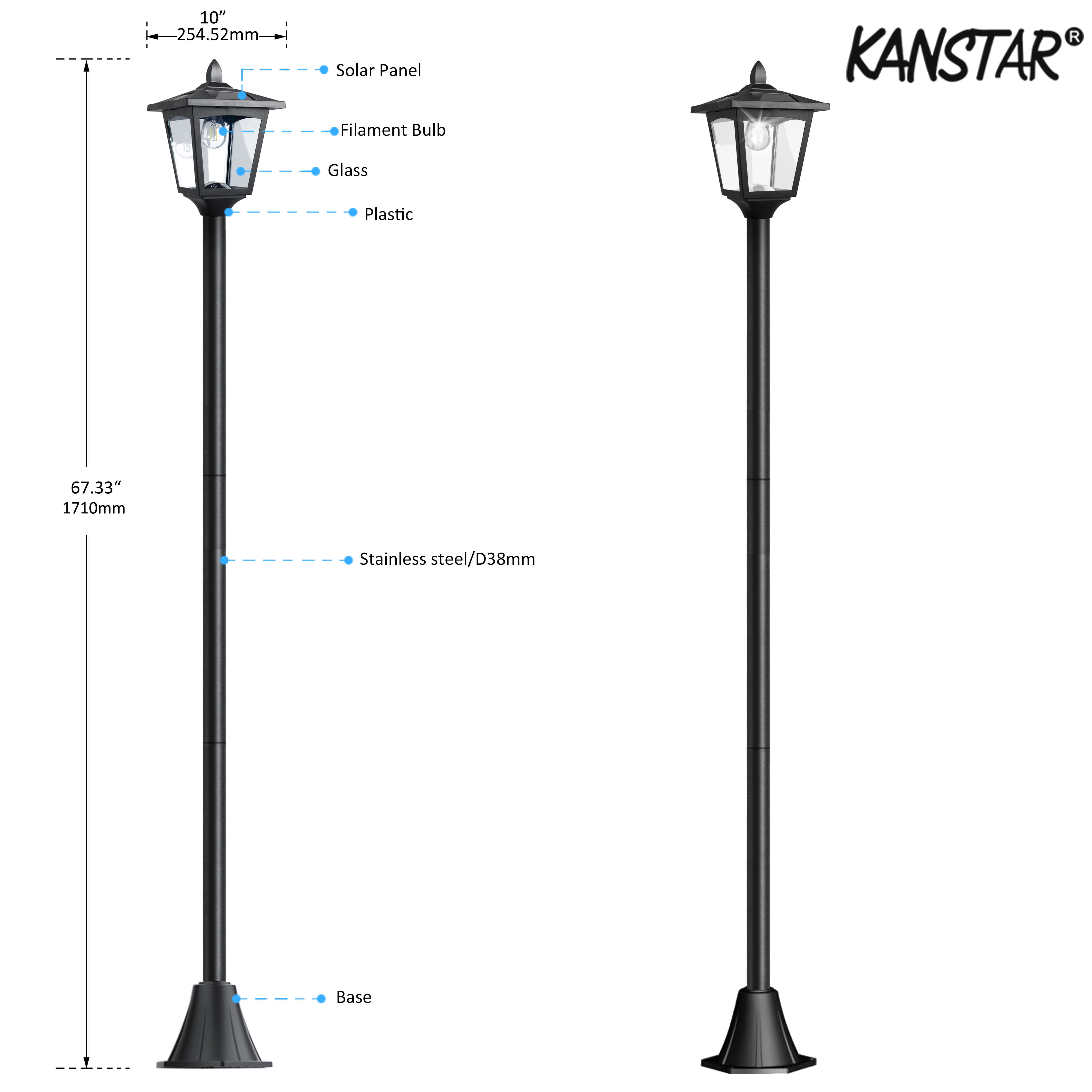 Street Lamp Height, Height Of Outdoor Lamp Post