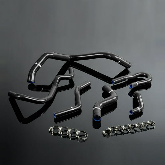 PIT66 Silicone Radiator Hose Kit Black with Clamps Fit for Honda Civic 1.6l Sohc D15 D16 Eg/Ek 1992-2000