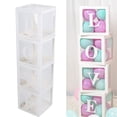 thumbnail image 3 of 4Pcs Balloon Box Transparent Case With Letters Home Or Party DIY Decoration Design Accessories, 3 of 8