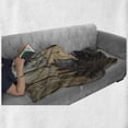 thumbnail image 5 of Vintage Soft Flannel Fleece Throw Blanket, Vintage Boxing Gloves on the Old Wooden Background Antique Equipment Photo Art Print, Cozy Plush for Indoor and Outdoor Use, 50" x 70", Brown, by Ambesonne, 5 of 5