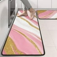 thumbnail image 2 of Kitchen Rugs Sets Of 2,Pink White Gold Marble Pattern Anti Fatigue Kitchen Mat Rugs Non Slip Washable,Decorative Kitchen Floor Mats for Kitchen,Sink,Laundry,17"x47"+17"x47", 2 of 5