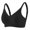 Black BKXL, variant on YLOMAY Bras Women Ladies Underwear Back Snaps No Underwire Bras Solid Color Stylish Brassiere Loose Casual Wear Beige L