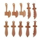 thumbnail image 2 of 2x10pcs Peach Wood Carved Crafts Pendants Jewelry Findings DIY Accessory perfecl Colgantes de espada de madera de melocotón, 2 of 8