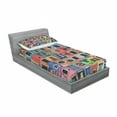 thumbnail image 3 of Colorful Bedding Set with Sheet & Covers, Mediterranean Village Colorful Painted Rustic Windows Tuscan Collage Italy Art, Printed Bedroom Decor 2 Shams, 4 Sizes, Multicolor, by Ambesonne, 3 of 3