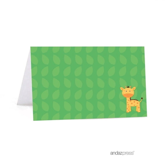 Koyal Wholesale Table Place Cards Jungle Safari Baby Shower 20-Pack