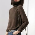 thumbnail image 1 of Pull pour Femmes Col Roulé Tendance 2022 Nouveau Haut de Mode Automne et Hiver Pull Coréen Tricoté, 1 of 7