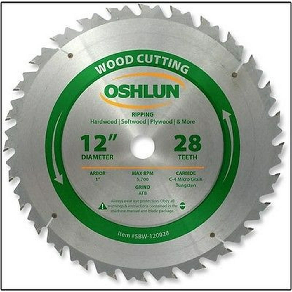 12" 28T Carbide Tip Wood Cutting Rip Cut Ripping Table Saw Blade