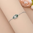 thumbnail image 4 of JKR Moss Agate Bracelet for Women 925 Sterling Silver Hexagon Gemstone Link Bracelet Fine Jewelry Birthday Gifts for Women Her, 4 of 7