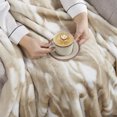 thumbnail image 3 of Home Soft Things Beaver faux fur throw - 50x60" - Light brown, 3 of 7