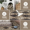 thumbnail image 6 of Living Room Rugs, Checkered Leopard Print Large Area Rug for Bedroom Soft Low Pile Non-Slip Washable Indoor Carpet Rugs for Dining Room, 6 of 6