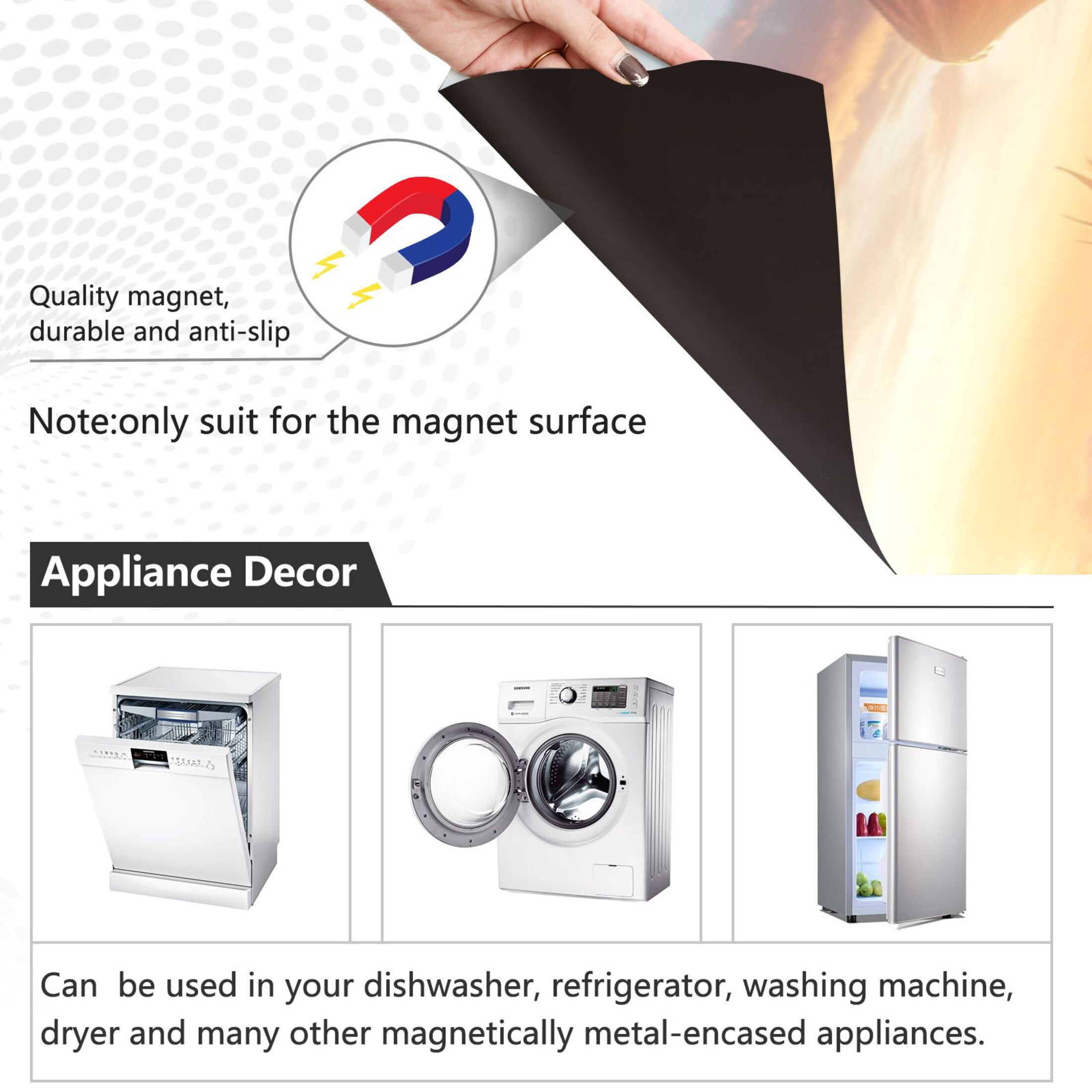 Dishwasher Magnetic Sticker 23x26 Inch Refrigerator Magnetic Sticker Washing Machine Magnetic Sticker Kitchen Panel Magnetic Sticker Home Decor Flying Dragon in The Sky