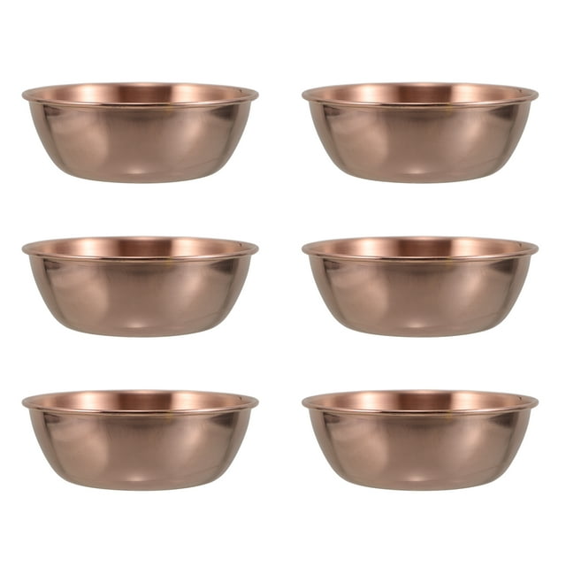 BRIGHTFUFU Tazones de salsa de acero inoxidable de 6 piezas tazones de metal pequeños para condimentos recipientes de salsa mini ideales para condimentos de ketchup de sushi