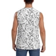 thumbnail image 4 of Pofeuu Black White Music Print Men's Muscle T-Shirt, Sleeveless, Muscle Tank, Classic Muscle Tee Top For Men Casual Sleeveless Muscle T-Shirt Trendy Clothes-X-Large, 4 of 7